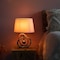 Quickway Imports 16-in. Ceramic Table Lamp, w/Silver and Pink Circular Stand and White Cotton Lampshade, 2PK QI004587.2 - alternate 7